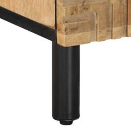 Berkfield Home Beautiful Bedside Cabinet Brown 40x33x46 cm Solid Wood Mango - Size: 40 x 33 x 46 cm - thumbnail 8