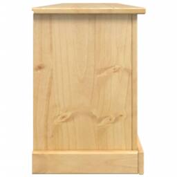 Berkfield Home Shoe Cabinet Corona 99x32x47 cm Solid Wood Pine in Natural - Size: 99 x 32 x 47 cm - thumbnail 5