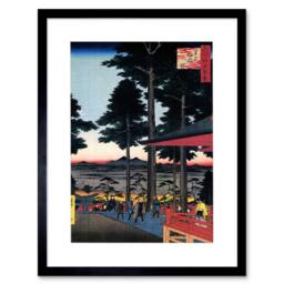 "Artery8 Utagawa Hiroshige Inari Shrine Oji Artwork 12x16"" Framed Art Print - Size: W12"" x H16""" - thumbnail 1