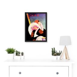 Artery8 Magazine Cover Vogue Woman Winter Coat Artwork Framed Wall Art Print A4 in Black - thumbnail 2
