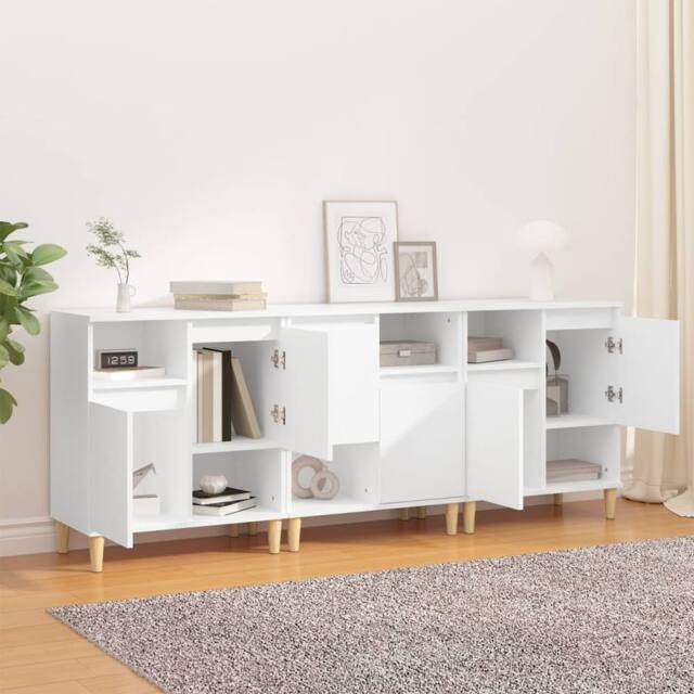 Berkfield Home Sideboards 3 pcs White 60x35x70 cm Engineered Wood - Size: 60 x 35 x 70 cm - image 1