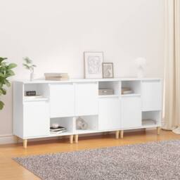 Berkfield Home Sideboards 3 pcs White 60x35x70 cm Engineered Wood - Size: 60 x 35 x 70 cm - thumbnail 2