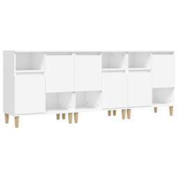 Berkfield Home Sideboards 3 pcs White 60x35x70 cm Engineered Wood - Size: 60 x 35 x 70 cm - thumbnail 3
