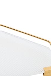 Living and Home Acrylic Bathroom Corner Shelf Adhesive Shower Organiser in Gold - thumbnail 5