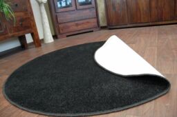 RugsX Circle Trendy Rug in Black - Size: 133 cm diameter - thumbnail 2