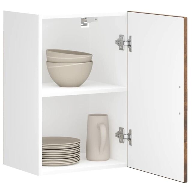 Berkfield Home Kitchen Wall Cabinet¬†Porto Smoked Oak Engineered Wood in Brown - image 1