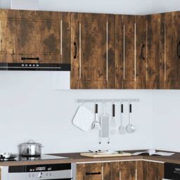 Berkfield Home Kitchen Wall Cabinet¬†Porto Smoked Oak Engineered Wood in Brown - thumbnail 4