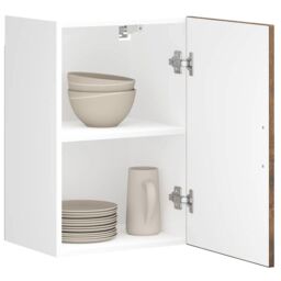 Berkfield Home Kitchen Wall Cabinet¬†Porto Smoked Oak Engineered Wood in Brown - thumbnail 1