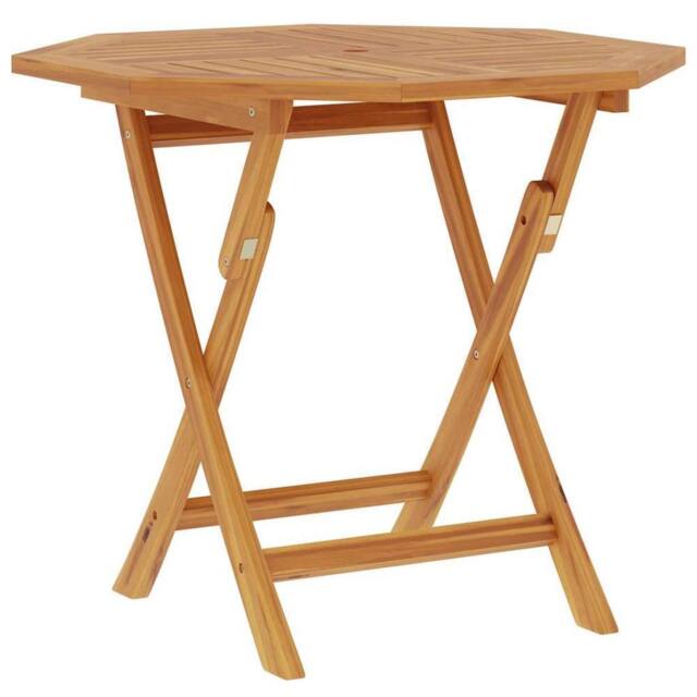 Berkfield Home Folding Garden Table 85x85x76 cm Solid Teak Wood in Brown - Size: 85 x 85 x 76 cm - image 1