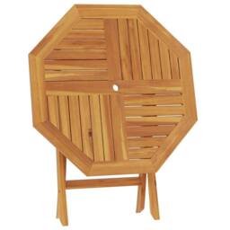 Berkfield Home Folding Garden Table 85x85x76 cm Solid Teak Wood in Brown - Size: 85 x 85 x 76 cm - thumbnail 6