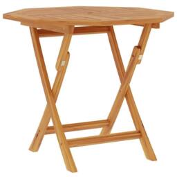 Berkfield Home Folding Garden Table 85x85x76 cm Solid Teak Wood in Brown - Size: 85 x 85 x 76 cm - thumbnail 1