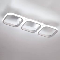Goeco LED Ceiling Light, 32W Bedroom Chandelier, Square Modern Ceiling Light in White - thumbnail 1