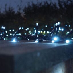 Xmas Haus Cluster Lights Black Rubber ip65 Cool White 5M - thumbnail 1