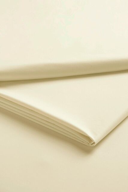 CHRISTY 400TC Luxury Cotton Sateen Plain Dye Bedding Flat Sheets in Gold - Size: King Flat - image 1