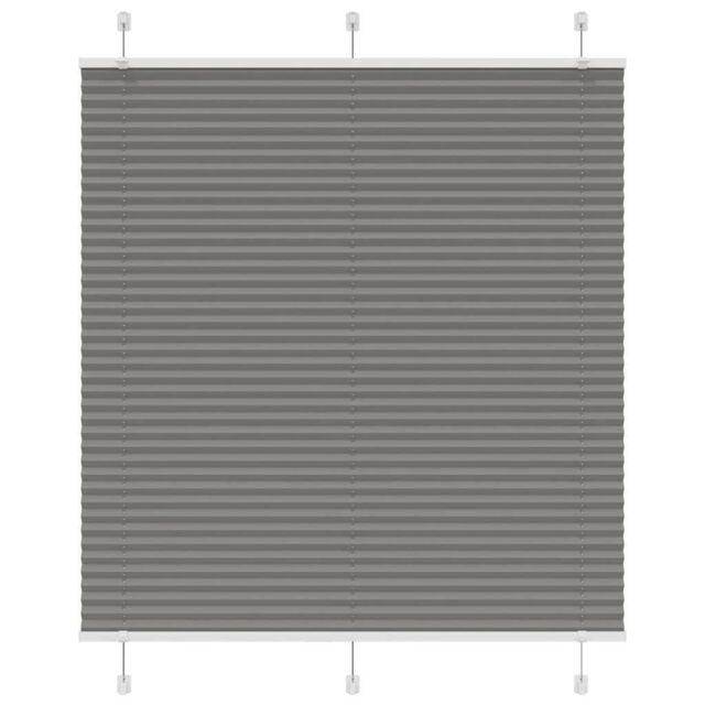 Berkfield Home Pleated Blind Anthracite 120x150 cm Fabric Width 119.4 cm Polyester in Black - image 1