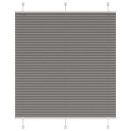 Berkfield Home Pleated Blind Anthracite 120x150 cm Fabric Width 119.4 cm Polyester in Black