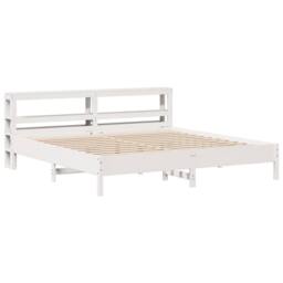 Berkfield Home Decorative Bed Frame without Mattress White 180x200 cm Super King - thumbnail 1