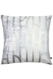 Ashley Wilde Meyer Modernist Inspired Foil Printed Cushion in Silver - Size: 50 cm x 50 cm