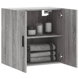 Berkfield Home Wall Cabinet Grey Sonoma 60x31x60 cm Engineered Wood - Size: 60 x 31 x 60 cm - thumbnail 4