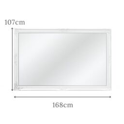 Agenzia 14 Extra Large Antique White Ornate Leaner Wall Mirror - Size: XL - thumbnail 6