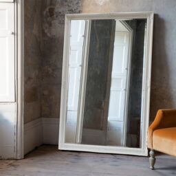 Agenzia 14 Extra Large Antique White Ornate Leaner Wall Mirror - Size: XL - thumbnail 8