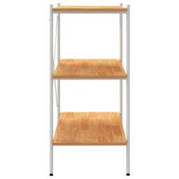 Berkfield Home 3-Tier Shelving Unit White & Oak 80x40x92 cm - Size: 80 x 40 x 92 cm - thumbnail 4