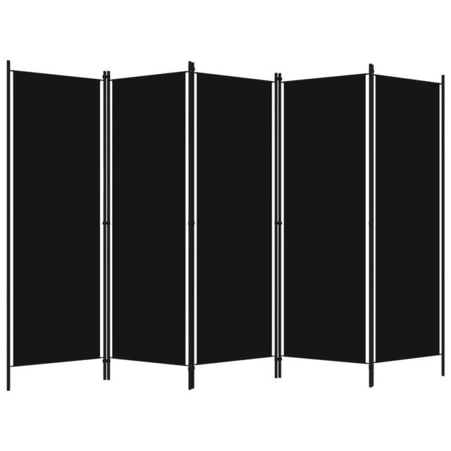 Berkfield Home 5-Panel Room Divider Black 250x180 cm - image 1