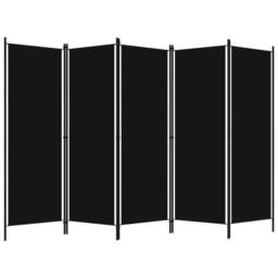 Berkfield Home 5-Panel Room Divider Black 250x180 cm