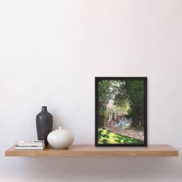 "Artery8 Monceau Park in the Afternoon Monet Vintage Framed Wall Art Print in Green - Size: W12"" x H16""" - thumbnail 4