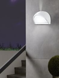 Loops 2 PACK IP44 Outdoor Wall Light White Aluminium 1x 40W E27 Bulb Porch Lamp - thumbnail 3