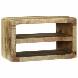 Berkfield Home TV Cabinet 60x32x36 cm Solid Wood Mango in Brown - Size: 60 x 32 x 36 cm - thumbnail 1
