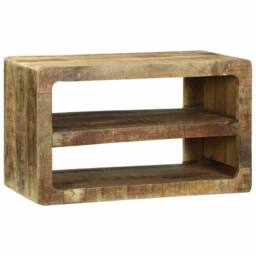 Berkfield Home TV Cabinet 60x32x36 cm Solid Wood Mango in Brown - Size: 60 x 32 x 36 cm - thumbnail 2