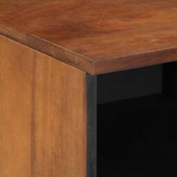 Berkfield Home TV Cabinet 100x33x46 cm Solid Wood Mango in Brown - Size: 100 x 33 x 46 cm - thumbnail 6