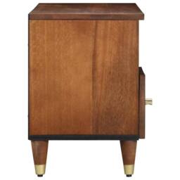 Berkfield Home TV Cabinet 100x33x46 cm Solid Wood Mango in Brown - Size: 100 x 33 x 46 cm - thumbnail 4