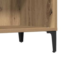 Berkfield Home Record Cabinet Artisan Oak 84.5x38x89 cm Engineered Wood in Brown - thumbnail 8