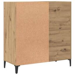 Berkfield Home Record Cabinet Artisan Oak 84.5x38x89 cm Engineered Wood in Brown - thumbnail 6