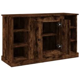 Berkfield Home Sideboard Smoked Oak 100x35.5x60 cm Engineered Wood in Brown - thumbnail 8