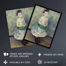 "Artery8 Jeanne Durand Ruel Renoir Vintage Wall Art Print Poster in Blue - Size: W12"" x H16""" - thumbnail 2
