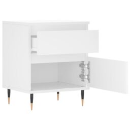 Berkfield Home Bedside Cabinet White 40x35x50 cm Engineered Wood - Size: 40 x 35 x 50 cm - thumbnail 6