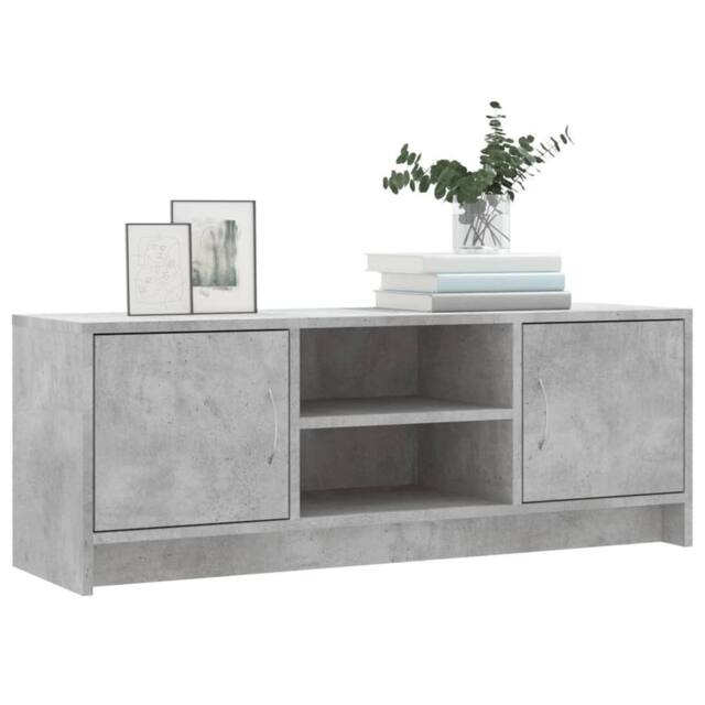Berkfield Home TV Cabinet Concrete Grey 102x30x37.5 cm Engineered Wood - image 1