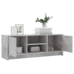 Berkfield Home TV Cabinet Concrete Grey 102x30x37.5 cm Engineered Wood - thumbnail 4