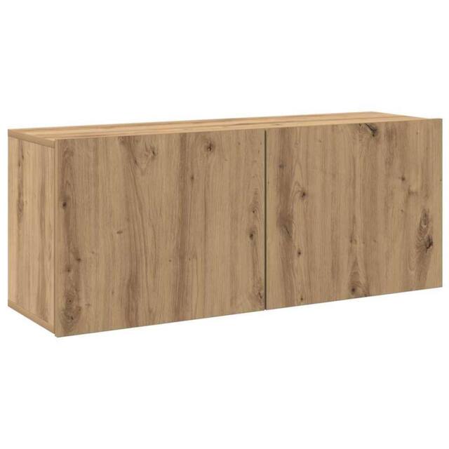 Berkfield Home TV Cabinet Wall-mounted Artisan Oak 100x30x41 cm in Brown - Size: 100 x 30 x 41 cm - image 1