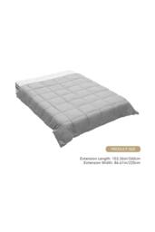 Living and Home Down Alternative Quilted Duvet Insert with Corner Tabs in Light Grey - Size: Single - thumbnail 7