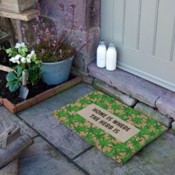 Artsy Mats Home Is Where The Herb Is Doormat (60 x 40cm) in Brown - Size: 40 cm x 60 cm - thumbnail 3