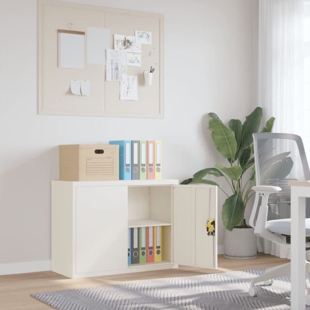 Berkfield Home File Cabinet White 90x40x70 cm Steel - Size: 90 x 40 x 70 cm - image 1