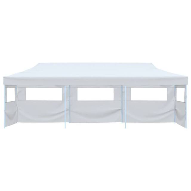 Berkfield Home Folding Pop-up Party Tent with 5 Sidewalls 3x9 m White - image 1