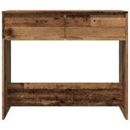 Berkfield Home Decorative Console Table Old Wood 89x41x76.5 cm Engineered Wood in Brown - thumbnail 4