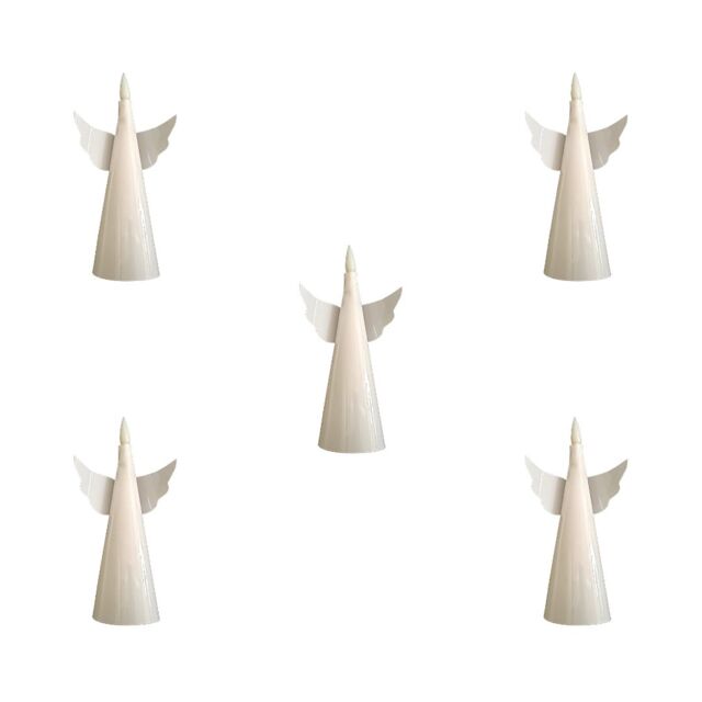 Samuel Alexander Set of 5 16cm Battery Operated Floating Christmas Angel Candles with Warm White LEDs - image 1