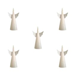 Samuel Alexander Set of 5 16cm Battery Operated Floating Christmas Angel Candles with Warm White LEDs - thumbnail 1