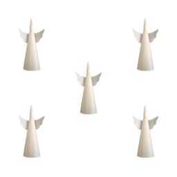 Samuel Alexander Set of 5 16cm Battery Operated Floating Christmas Angel Candles with Warm White LEDs - thumbnail 5